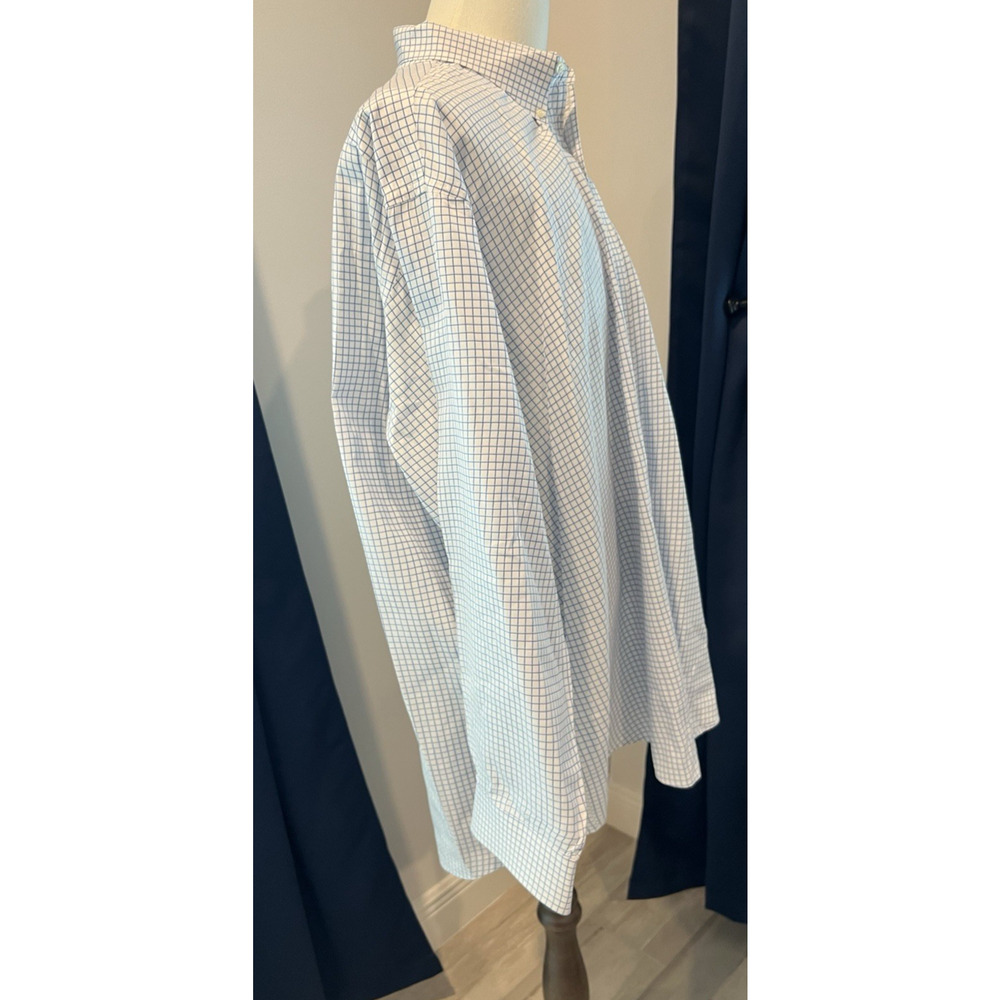 VNTG WALT DISNEY WORLD Shirt Men XXXL Long Sleeve Button Down Mickey Blue &White - Picture 6 of 16
